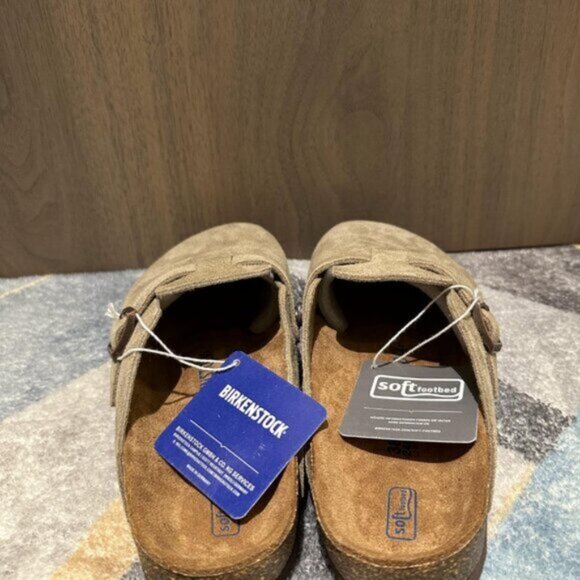 Birkenstock Boston taupe suede mule clogs - Picture 5 of 6